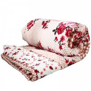 Couvre Lit Velour 2Places Avec 2Taie D’oreiller AKSARAY Rose - Vent...