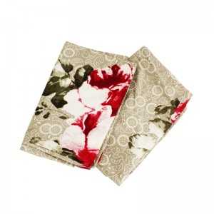 Couette 2Places avec 2Taie D’Oreiller Beige Fleurie Rose SULTAN - V...