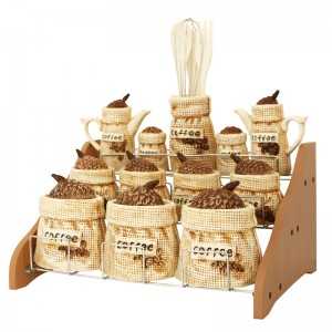 Set De 12 Pots à épices Beige-Marron Coffee avec Support FLORENCE D...