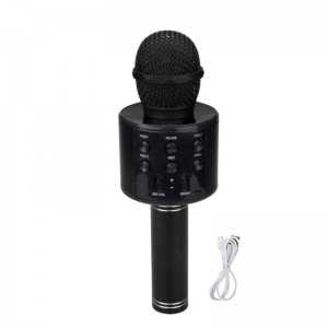 Microphone Karaoké Bluetooth sans fil avec haut-parleur WS-858 Noir... Microphone Karaoké Bluetooth sans fil avec haut-parleur WS-858 Noir...