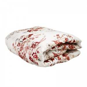 Couette 1Place avec 1Taie D'oreiller AKSARAY Blanc Fleurie Rose - V...