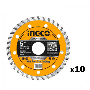 Disque Diamant 10Pièces 125*22.2mm INGCO DMD031252M - Vente en Lign... Disque Diamant 10Pièces 125*22.2mm INGCO DMD031252M - Vente en Lign...