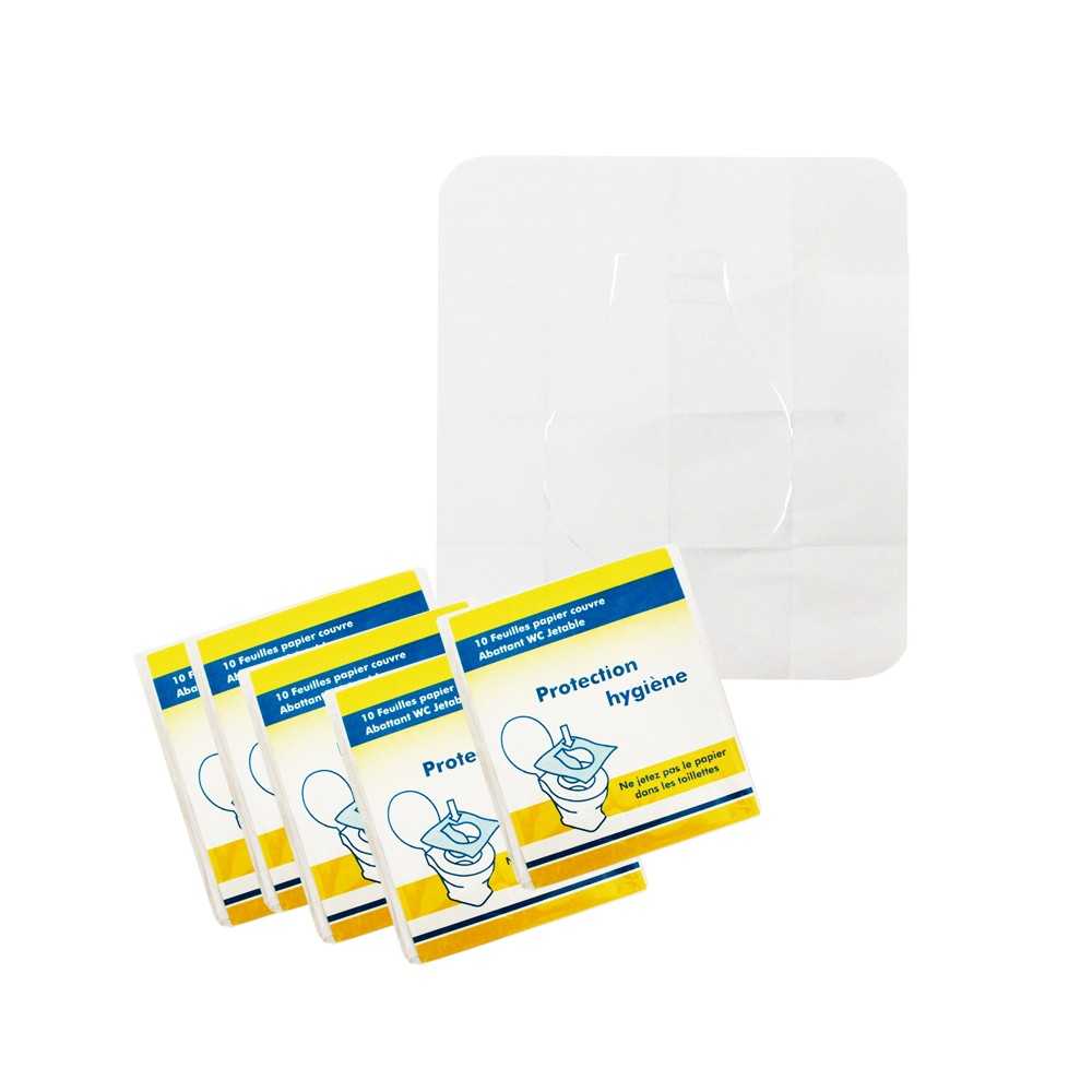 Lot de 50 Papiers Jetables Pour Protection Siège de Toilette