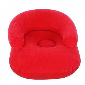 Pouf Gonflable avec Accoudoir Rouge - Avec Pompe à Air GRATUIT PG-1...