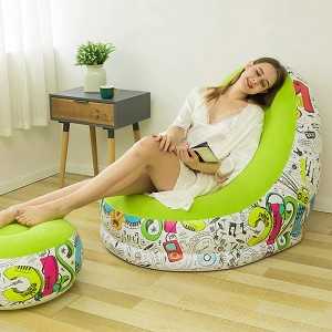 Fauteuil Gonflable Avec Pouf Repose-pieds Vert Pistache Avec Pompe ... Fauteuil Gonflable Avec Pouf Repose-pieds Vert Pistache Avec Pompe ...