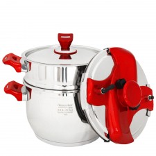 Cocotte Couscoussier 2en1 Inox 18/10 7 Litres HASCEVHER 3STMDK-7