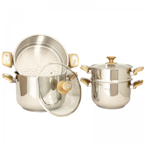 Ensemble Batterie de Cuisine Inox 18/10 30 pièces Gold - BCI30P-G -... Ensemble Batterie de Cuisine Inox 18/10 30 pièces Gold - BCI30P-G -...