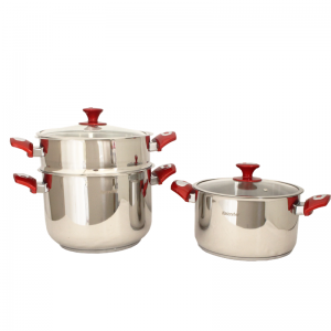 Ensemble Batterie de Cuisine Inox 18/10 30 pièces Rouge - BCI30P-R ... Ensemble Batterie de Cuisine Inox 18/10 30 pièces Rouge - BCI30P-R ...