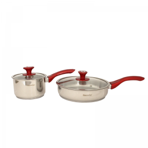 Ensemble Batterie de Cuisine Inox 18/10 30 pièces Rouge - BCI30P-R ... Ensemble Batterie de Cuisine Inox 18/10 30 pièces Rouge - BCI30P-R ...