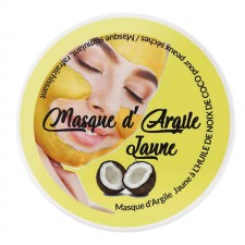 Masque d'Argile jaune à l’huile de noix de coco  150g