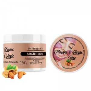 Masque d'Argile rose à l’huile d’amande douce 150g - Last Price Tu...