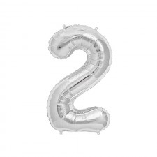 CHIFFRE GOFLABLE DEUX Silver