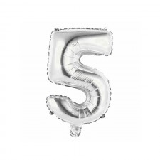 CHIFFRE GONFLABLE CINQ Silver