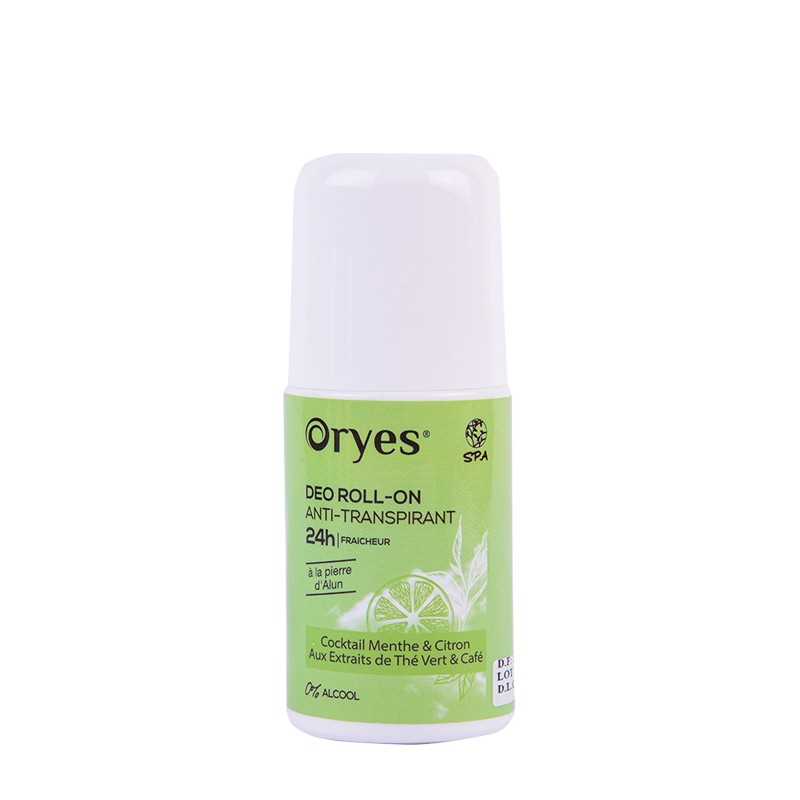 Déodorant Roll-On Anti Transpirant Menthe&Citron 50ML - ORYES