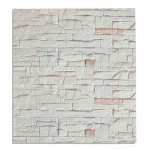 Panneau Mural Adhésif Motif de Brique 3D - 77x70 Cm Beige