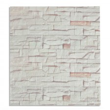 Panneau Mural Adhésif Motif de Brique 3D - 77x70 Cm Beige