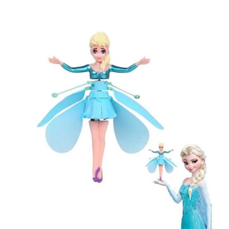Fée volante Elsa Reine des Neiges poupée magique Lumineuse