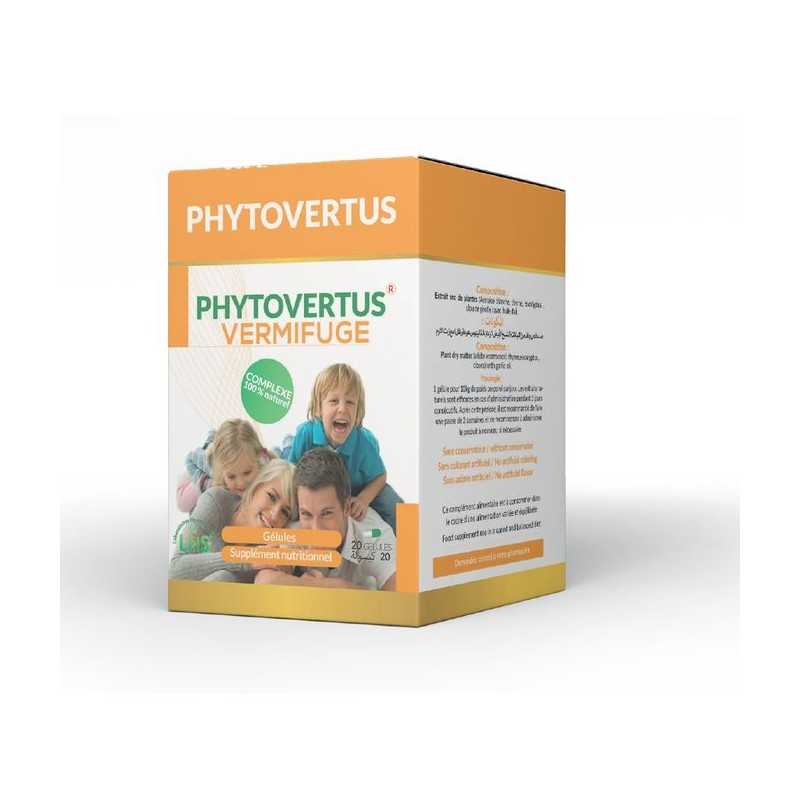 LHS Phytovertus Vermifuge - 20 gélules مكمل غذائي فيتوفيرتوس فيرميفوج - 20 كبسولة