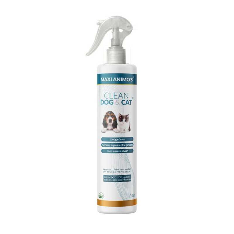 CLEAN DOG & CAT Spray nettoie la peau et le pelage à sec - 250ml -  ينظف الجلد و القشره جافه 250 مل CLEAN DOG & CAT Spray