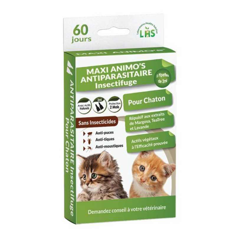 ANTIPARASITAIRE Insectifuge pour les chatons 2 pipettes de 3ml
