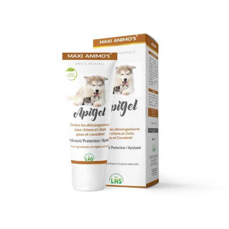 APIGEL contre les démaneaisons peau et coussinet pour chiens & chats - 40g - APIGEL ضد حكة الجلد والفوط للكلاب والقطط - 40 جرام