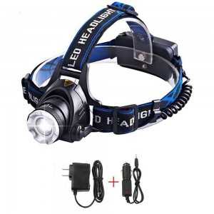Lampe frontale de peche LED Rechargeable 3 modes avec zoom