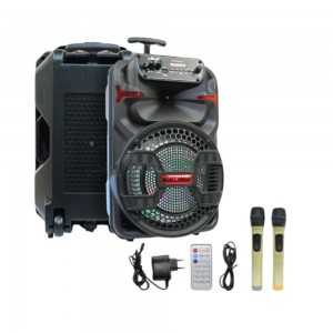 Haut Parleur Rechargeable Radio Bluetooth Avec 2 Micro sans fil Et Télécommande - Last Price Tunisie Haut Parleur Rechargeable Radio Bluetooth Avec 2 Micro sans fil Et Télécommande - Last Price Tunisie