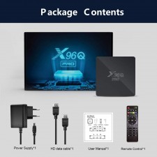 BOX ANDROID X96Q-PRO 2G-16G ANDROID PLAYER + 1AN ALPHA IPTV