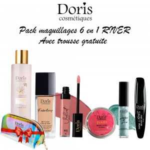Pack maquillages 6 en 1 RIVER avec trousse gratuite