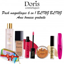 Pack maquillages 6 en 1 BLING BLING avec trousse gratuite