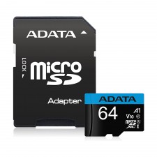 ADATA Carte mémoire micro SDXC 64 GB Class 10 avec adaptateur de lecture