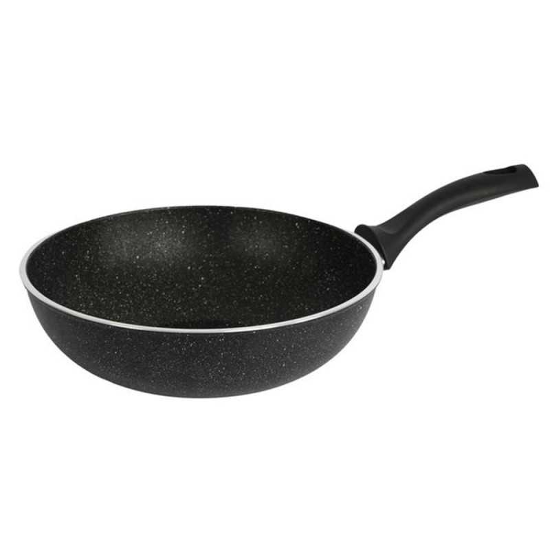 Cook'Art Wok 28 cm Forged Granite Black Moucheté Blanc