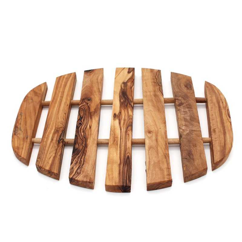 Lot De 4 Dessous De Plat En Bois Forme Arbre + Support - Résistant à La Chaleur, Design Pliable, Décoration Cuisine