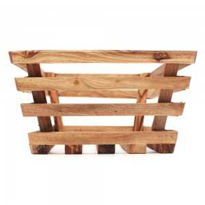 Corbeille à pain et fruits en bois d'olivier