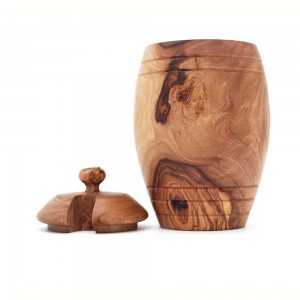 Pot à Miel avec Couvercle en Bois d'Olivier