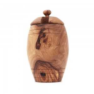 Pot à Miel avec Couvercle en Bois d'Olivier
