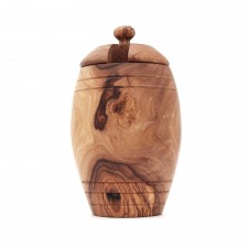 Pot à Miel avec Couvercle en Bois d'Olivier