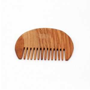 Petit Peigne à dents larges pour les cheveux frisés ou crépus en bois d'Olivier