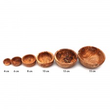 Série de 6 bols en bois d'olivier