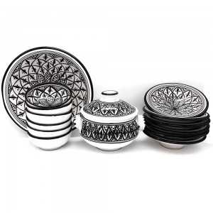 Services À Table 15 Pièces En Céramique Pour 6 Personne