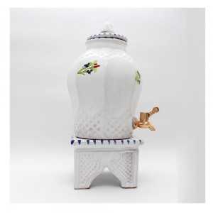 Huilier en céramique distributeur d'huile d’olive avec Support 4,5 Litres