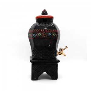 Huilier en céramique distributeur d'huile d’olive avec Support 4,5 Litres