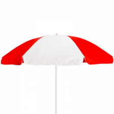 Parasol de plage Blanc et Rouge 2,40 Mètres