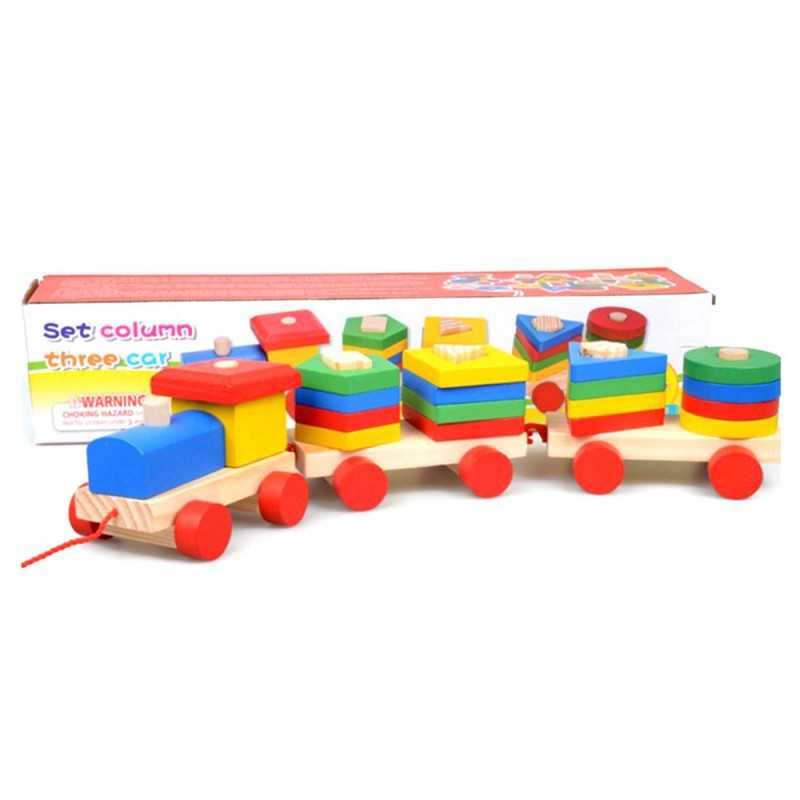 jouets formes de Train en bois pour enfants plus de 3 ans