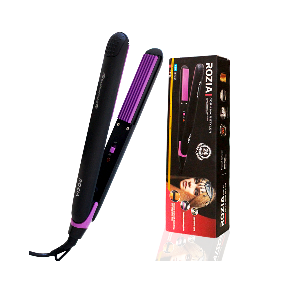 Plaque Cheveux ROZIA Professionnel 360 a friser dégrée Noir et Violet