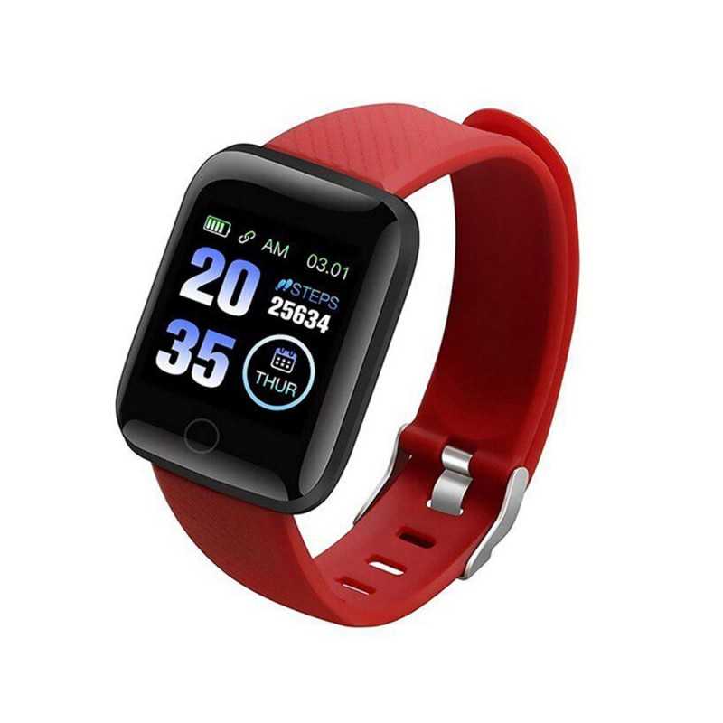 Montre online connectée rouge