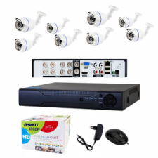 Kit Surveillance Systéme De Sécurité DVR 1080HD avec 8 Caméras 2MP