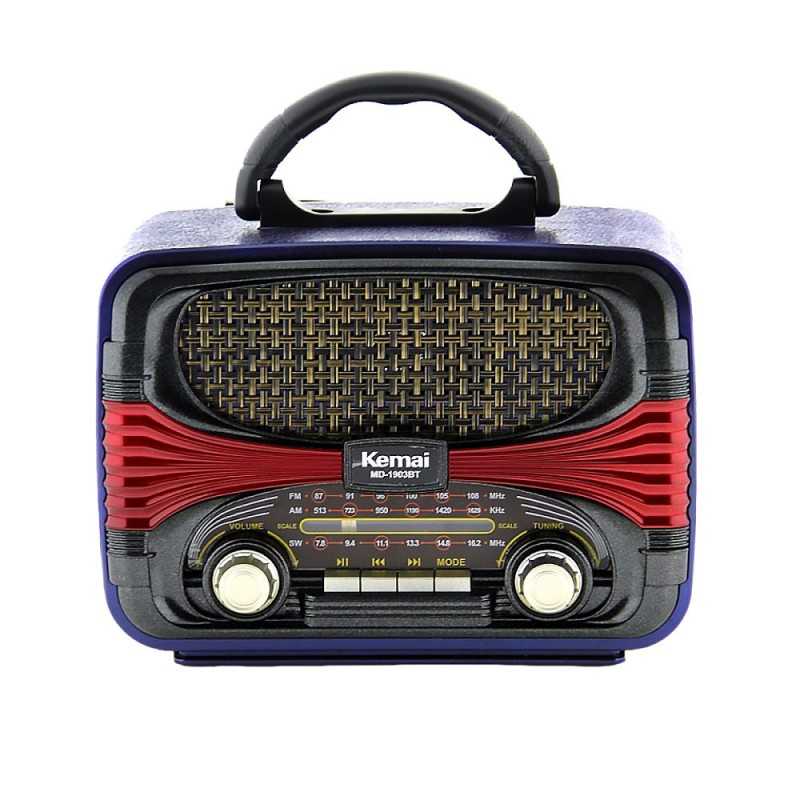 Radio Bluetooth Rechargeable KEMAI - Rouge