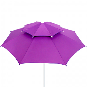 Parasol de Plage-Jardin Double Chapiteaux Violet - 2,30 Mètres - Ve...