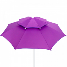 Parasol de Plage-Jardin Double Chapiteaux Violet - 2,30 Mètres